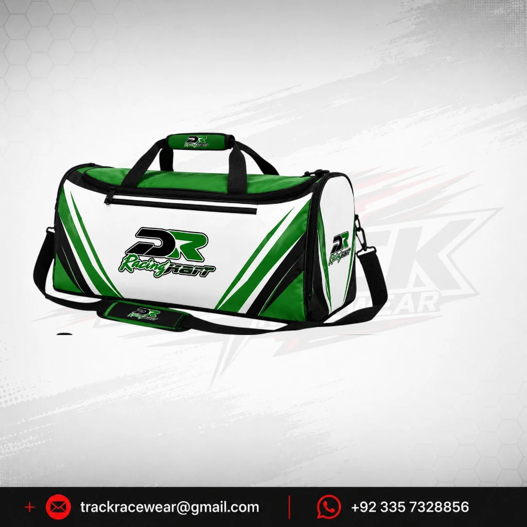DR Racing Kart Green White Gear Bag