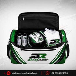 DR Racing Kart Green White Gear Bag