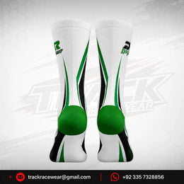 DR Racing Kart Green White Racing Socks