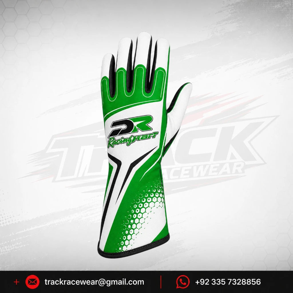 DR Racing kart - Green Karting Gloves