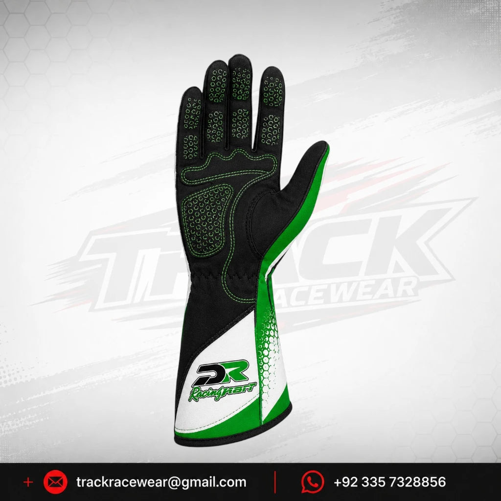DR Racing kart - Green Karting Gloves