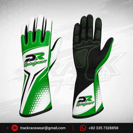 DR Racing kart - Green Karting Gloves