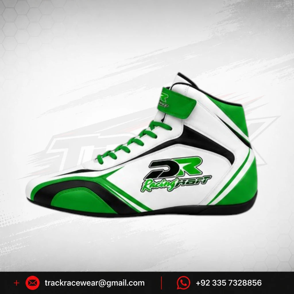 DR Racing Kart Shoes Green White