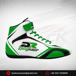 DR Racing Kart Shoes Green White