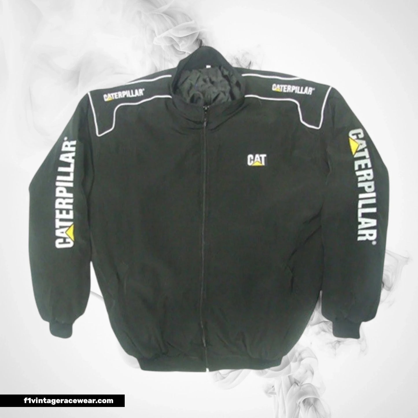 Caterpillar Bulldozer Jacket Black Industrial Racing Style