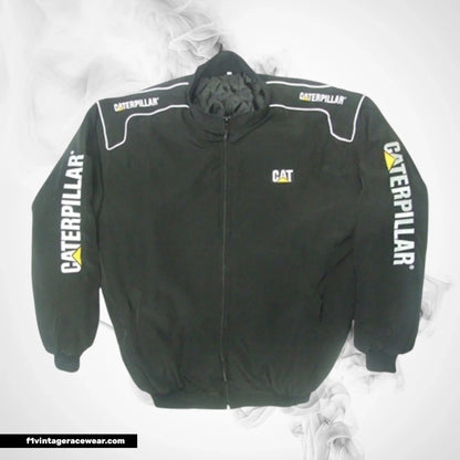 Caterpillar Bulldozer Jacket Black Industrial Racing Style
