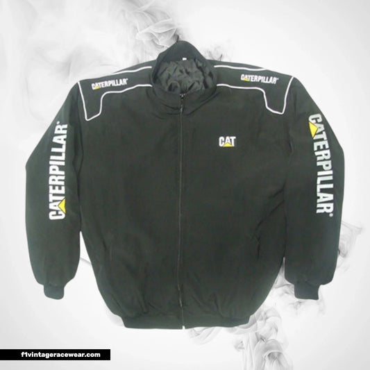 Caterpillar Bulldozer Jacket Black Industrial Racing Style