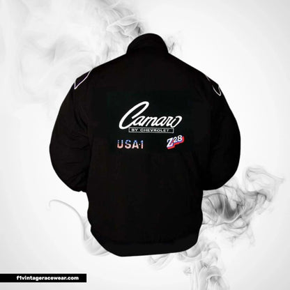 Chevrolet Camaro Racing Jacket Black Motorsport Style