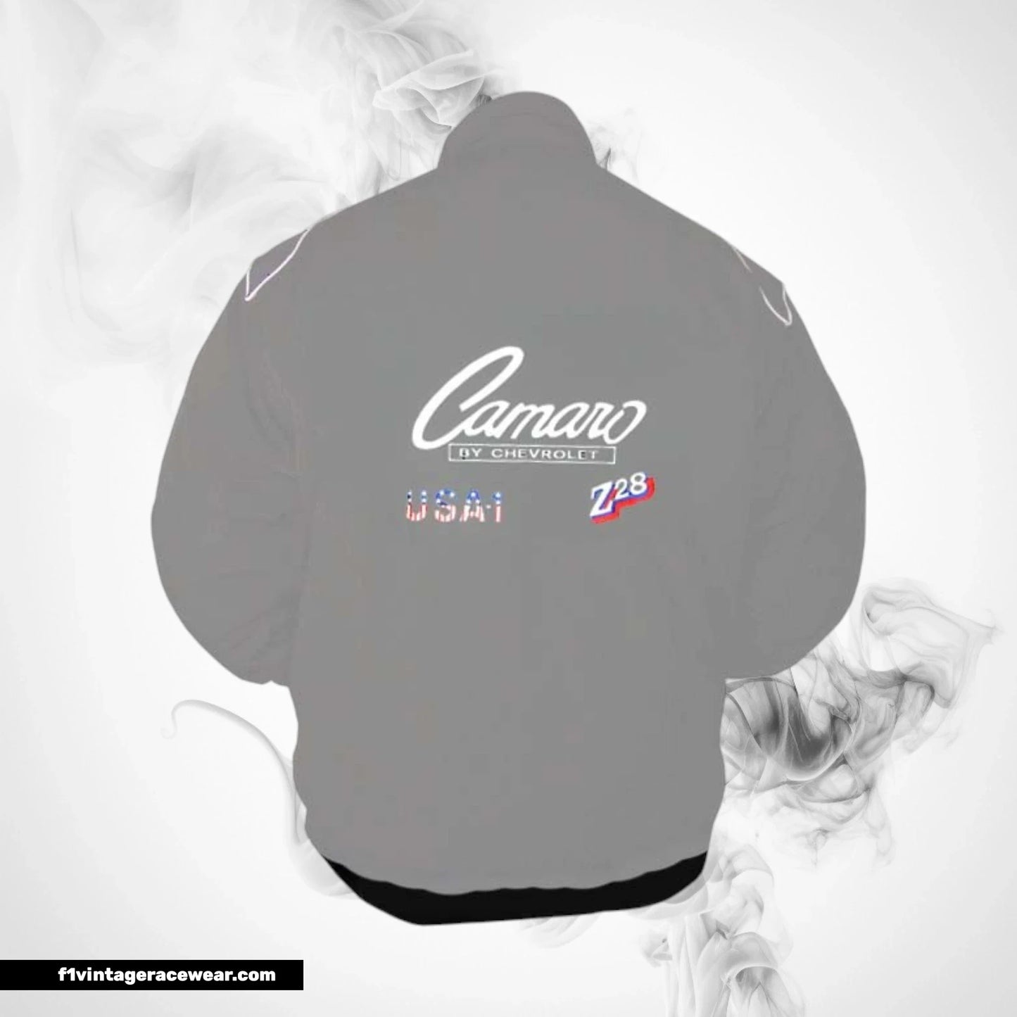 Chevrolet Camaro Racing Jacket Gray Motorsport Style
