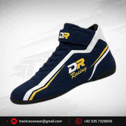 DR Racing Kart Navy Yellow White Racing Shoes