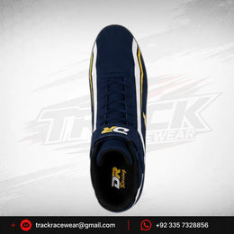 DR Racing Kart Navy Yellow White Racing Shoes