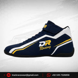 DR Racing Kart Navy Yellow White Racing Shoes