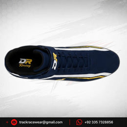 DR Racing Kart Navy Yellow White Racing Shoes