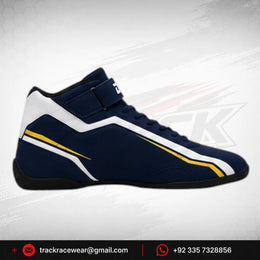 DR Racing Kart Navy Yellow White Racing Shoes