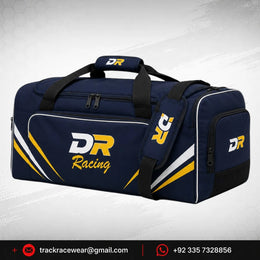 DR Racing Kart Navy Yellow White Gear Bag