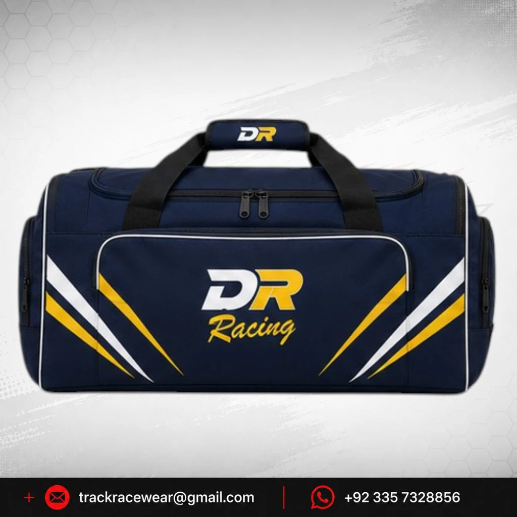 DR Racing Kart Navy Yellow White Gear Bag