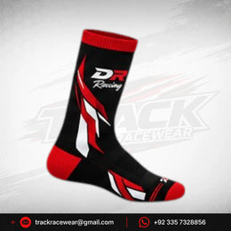 DR Racing Kart Red Black White Racing Socks