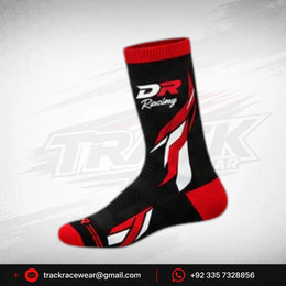 DR Racing Kart Red Black White Racing Socks