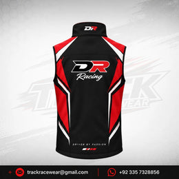 DR Racing Kart Black Red Softshell Vest