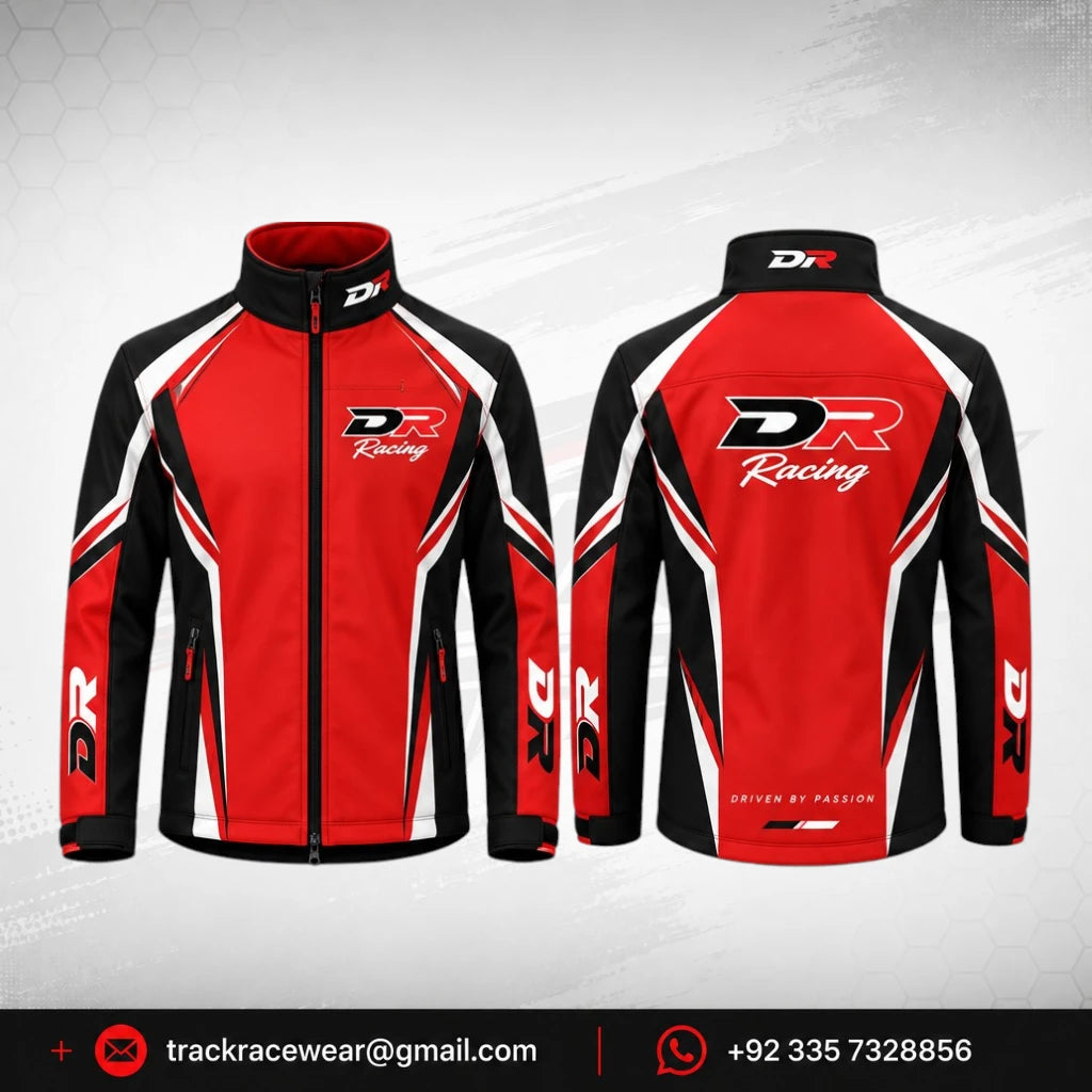 DR Racing Kart Red Black White Racing Jacket