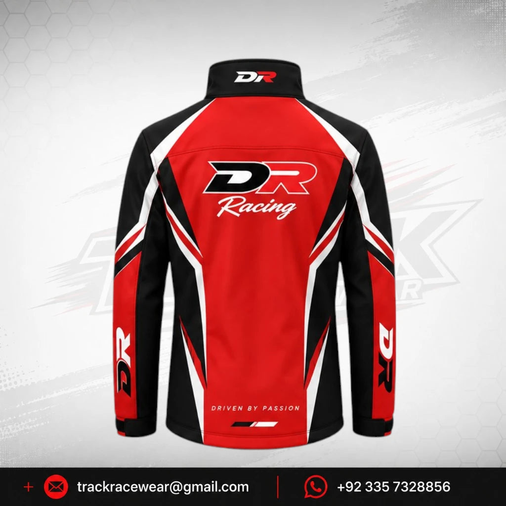 DR Racing Kart Red Black White Racing Jacket