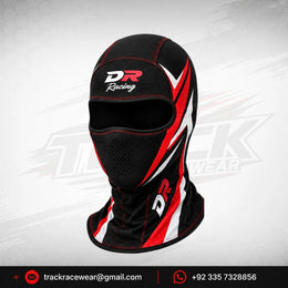 DR Racing Kart Red Black White Balaclava