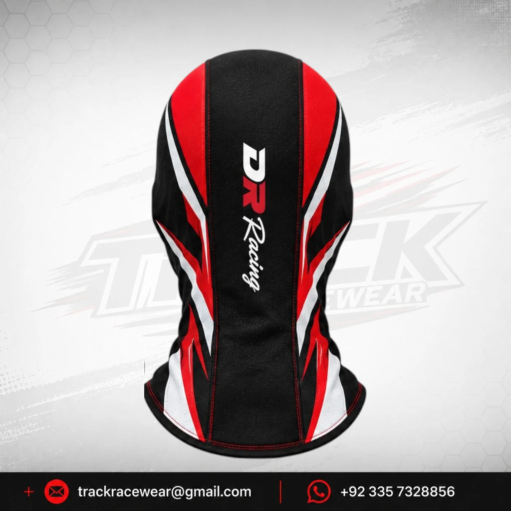 DR Racing Kart Red Black White Balaclava