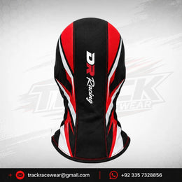 DR Racing Kart Red Black White Balaclava