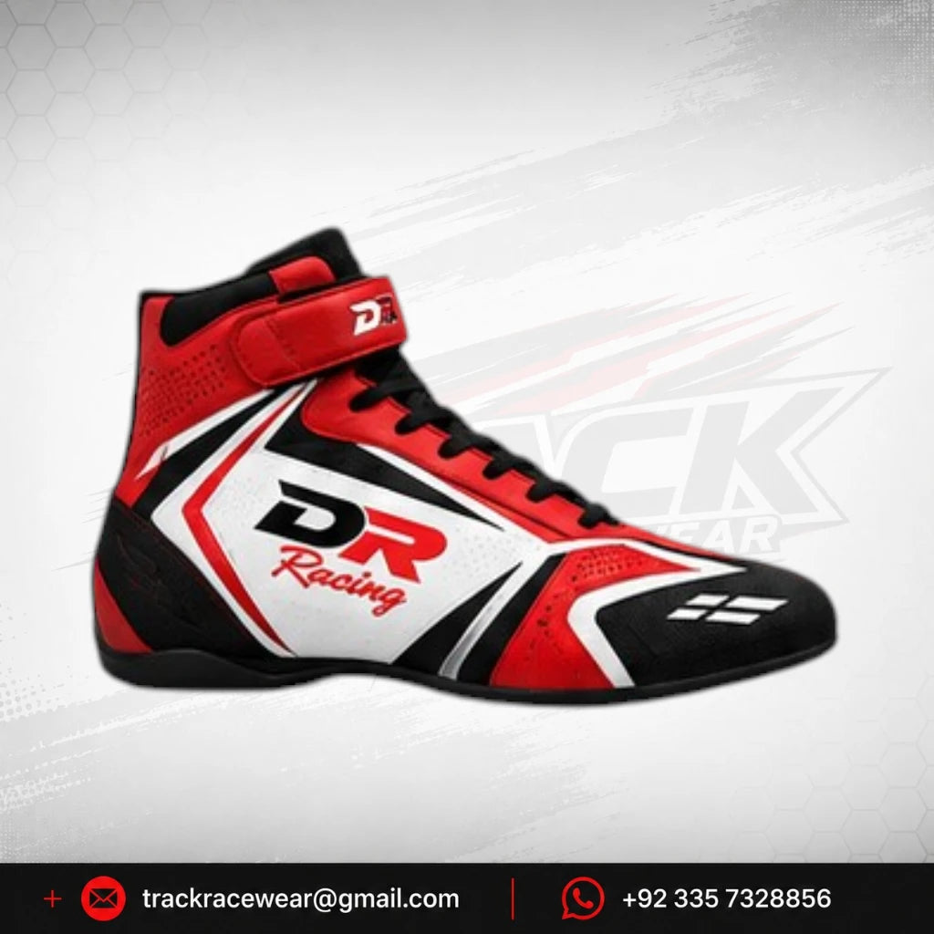 DR Racing Kart Red Black White Racing Shoes