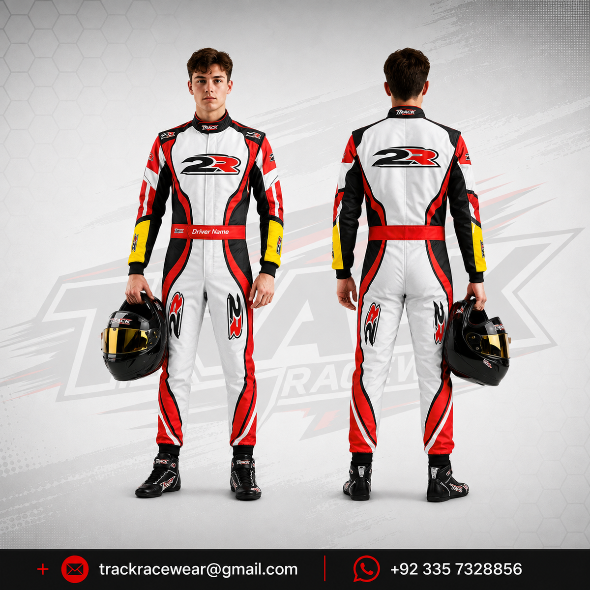 DR Kart Racing Custom Suit - Red White Black