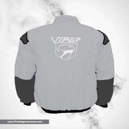 Dodge Viper Fangs Motorsport Jacket Light Gray Dark Gray Racing Wear