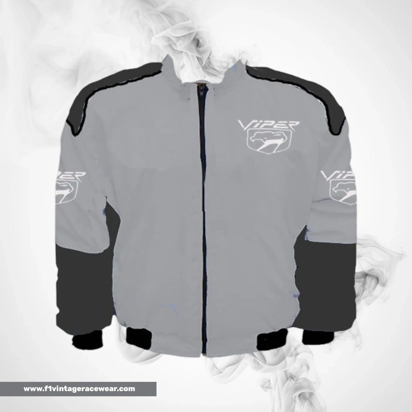 Dodge Viper Fangs Motorsport Jacket Light Gray Dark Gray Racing Wear