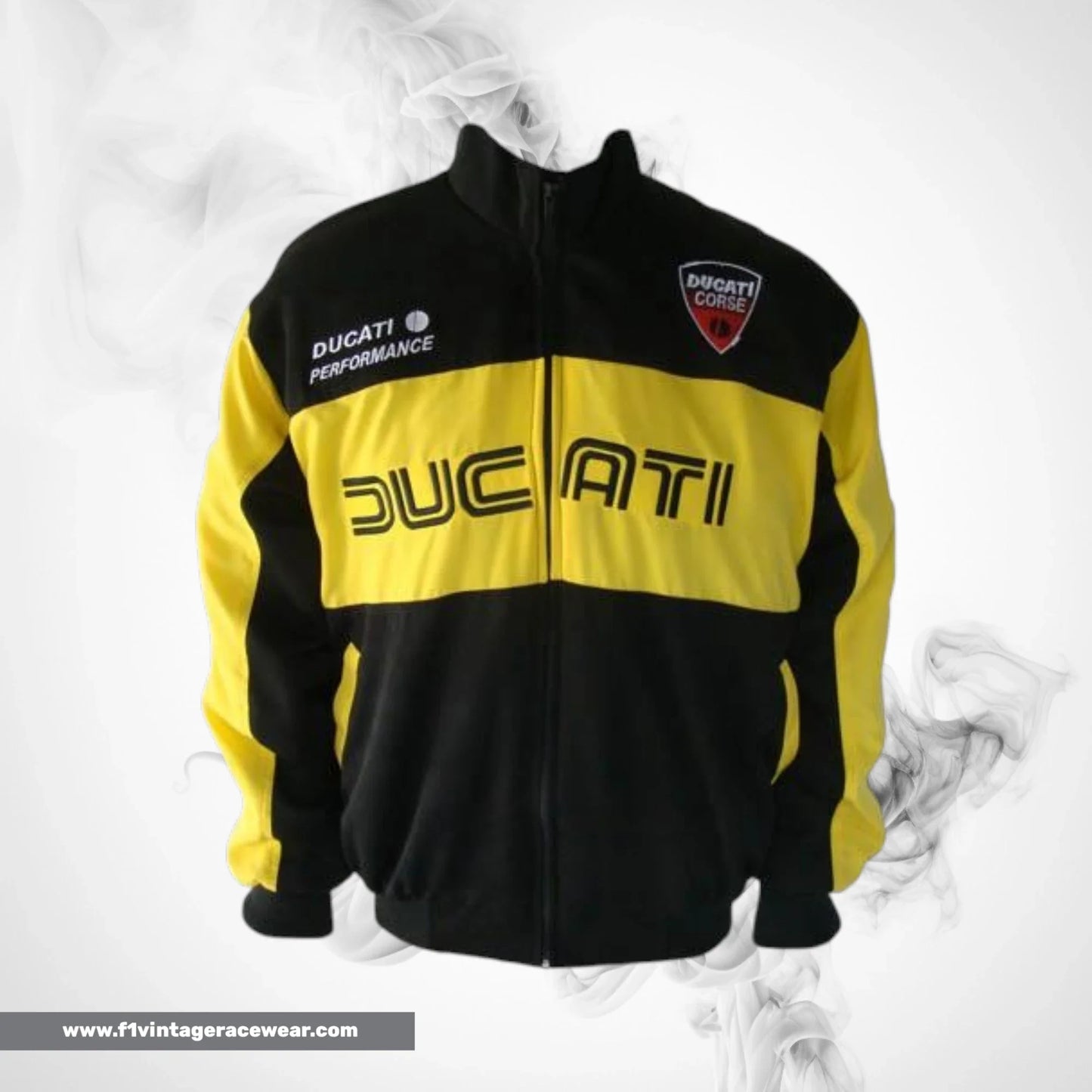 Ducati Motorcycle Jacket Black Yellow Streetwear Style