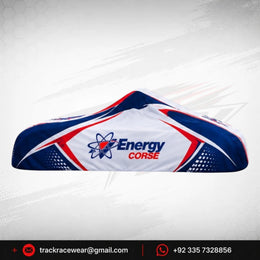 Energy Corse Custom Kart Cover – White Blue Red