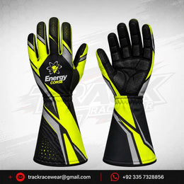 Energy Corse Karting Gloves – Black Neon Yellow