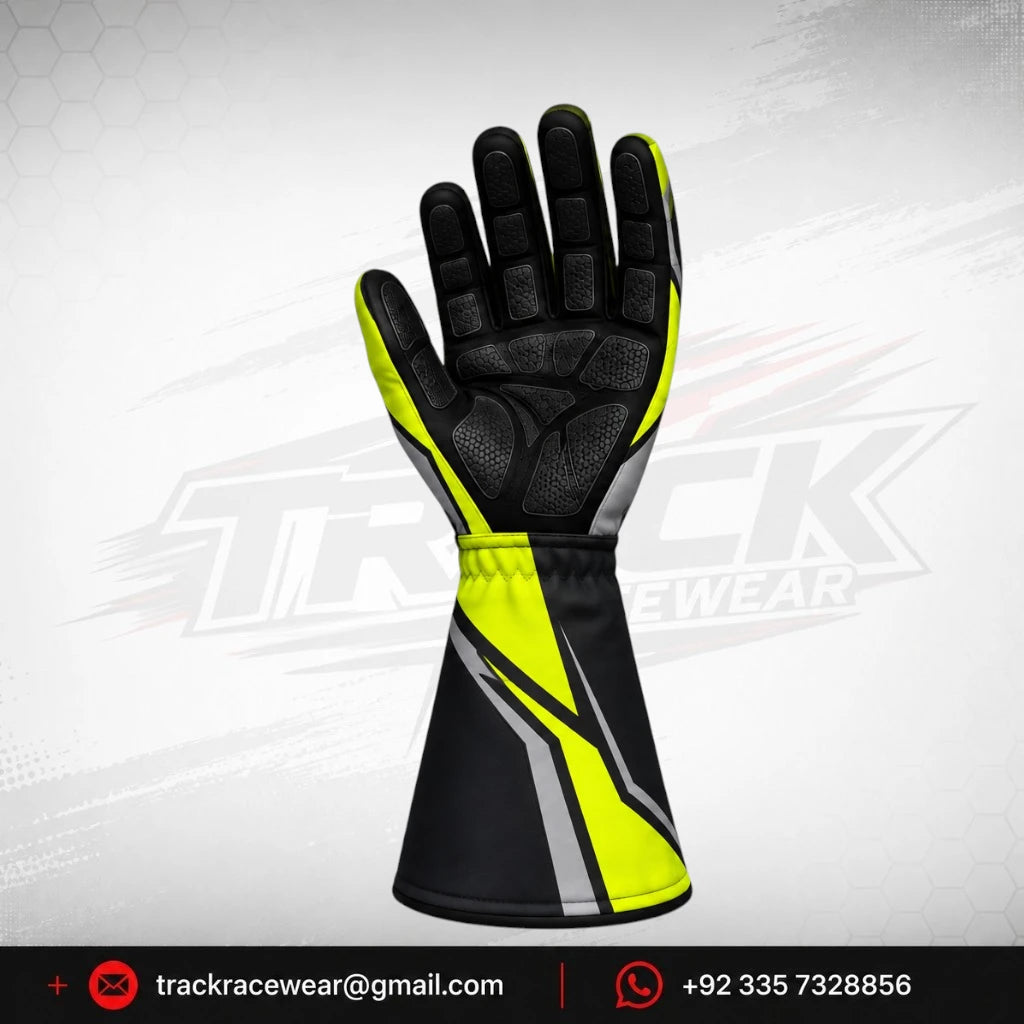 Energy Corse Karting Gloves – Black Neon Yellow
