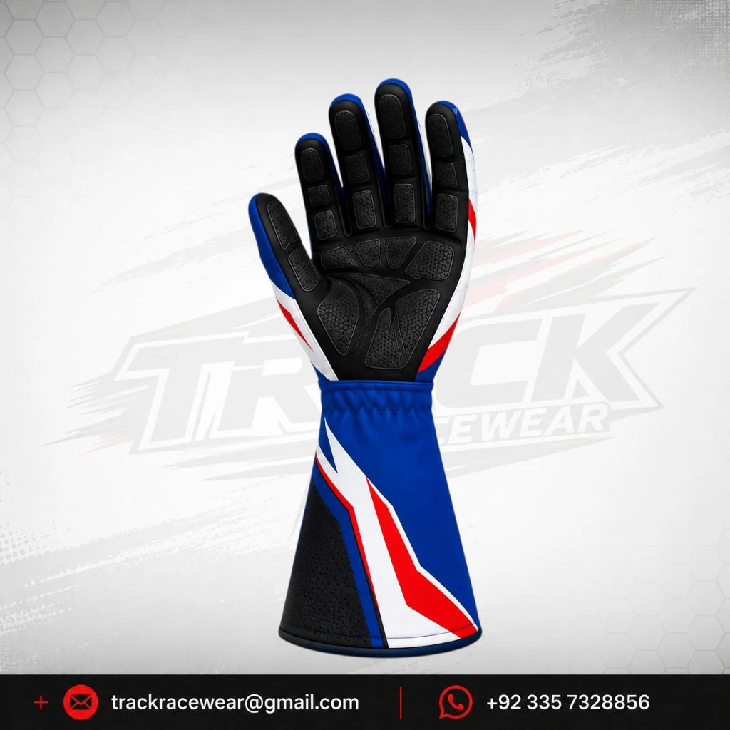 Energy Corse Karting Gloves – Blue White & Red