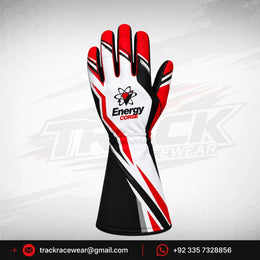 Energy Corse Karting Gloves – Red White & Black
