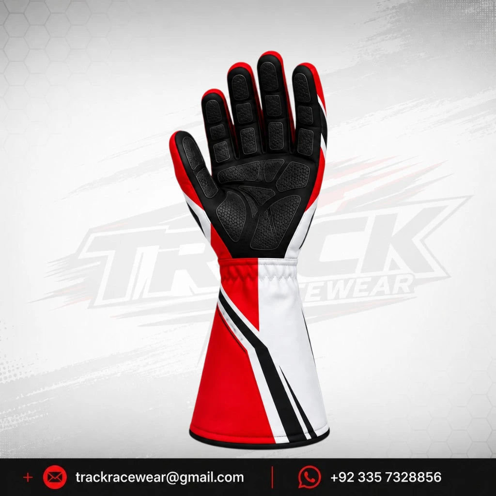 Energy Corse Karting Gloves – Red White & Black