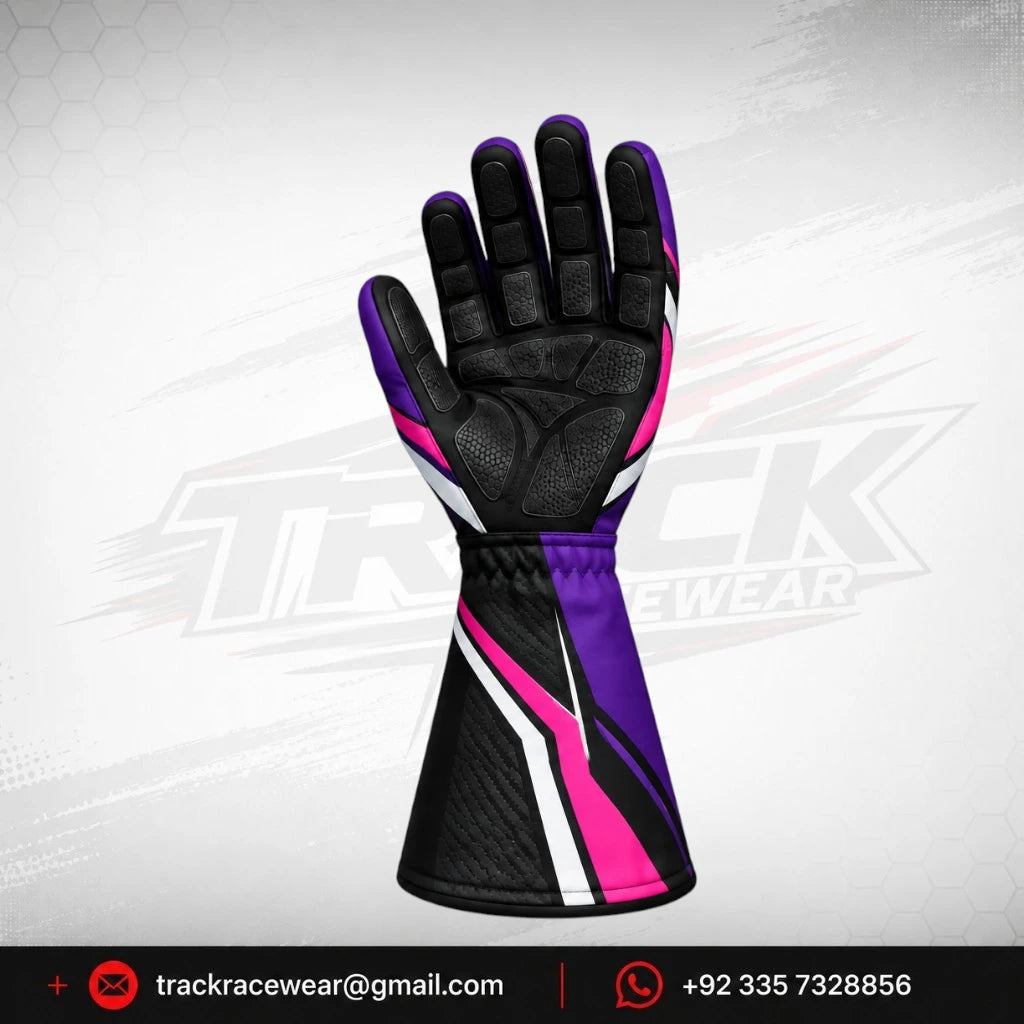 Energy Corse Karting Gloves – Purple Pink & Black