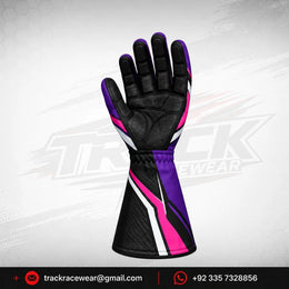Energy Corse Karting Gloves – Purple Pink & Black