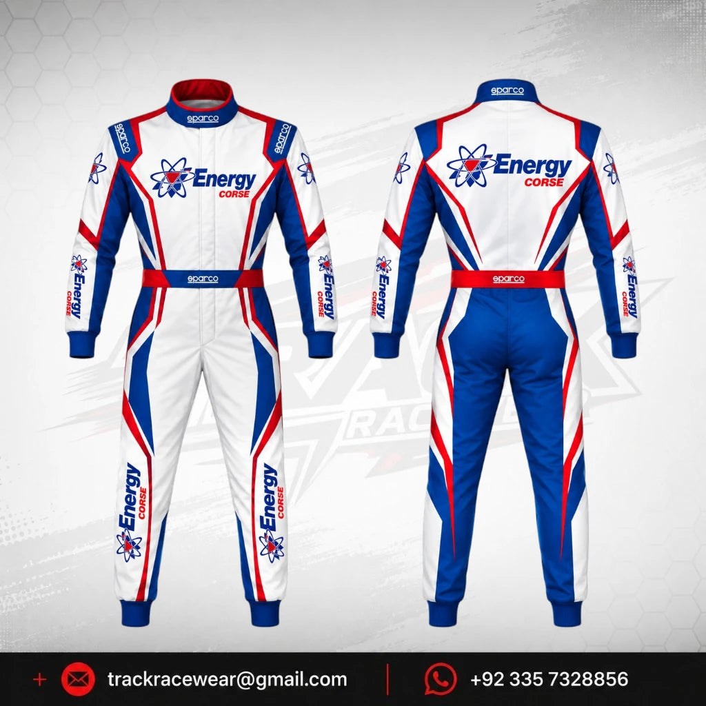 Energy Corse Karting Racing Suit – Blue White Red