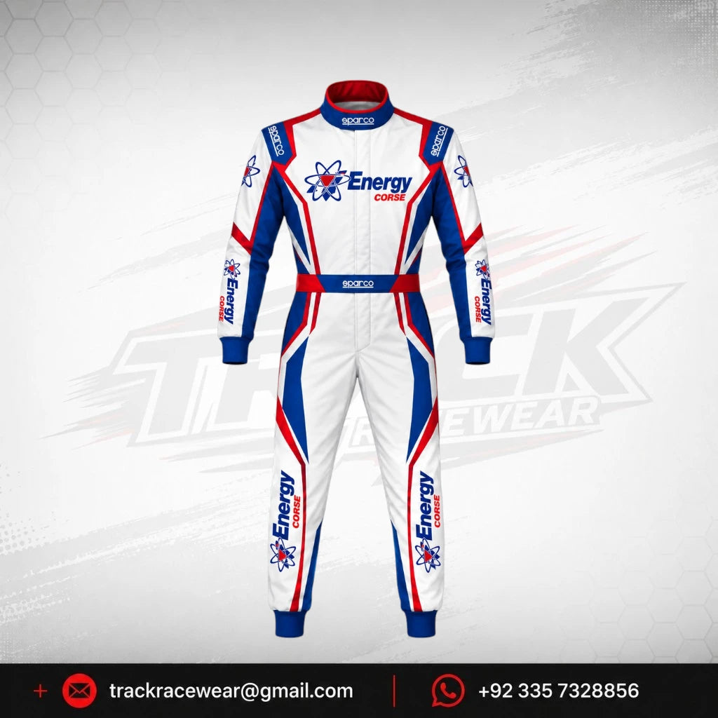 Energy Corse Karting Racing Suit – Blue White Red