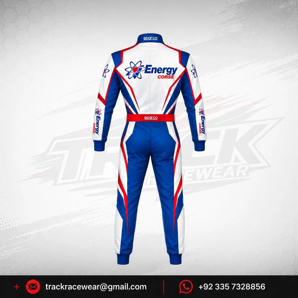 Energy Corse Karting Racing Suit – Blue White Red