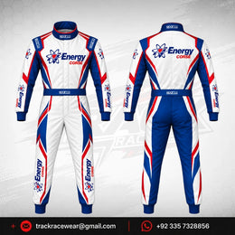 Energy Corse Karting Suit – Blue White & Red Racing