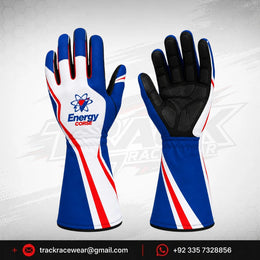 Energy Corse Karting Gloves – Blue White & Red
