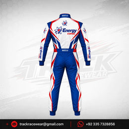 Energy Corse Karting Suit – Red White & Blue Racing
