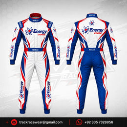 Energy Corse Karting Suit – Red White & Blue Racing