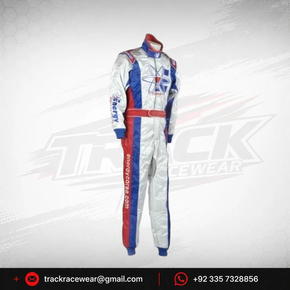 Energy Corse Karting Racing Suit – Vintage Blue Red & White