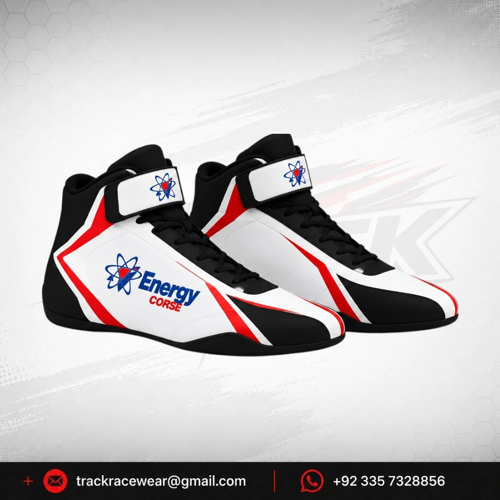 Energy Corse Racing Shoes – Black White & Red